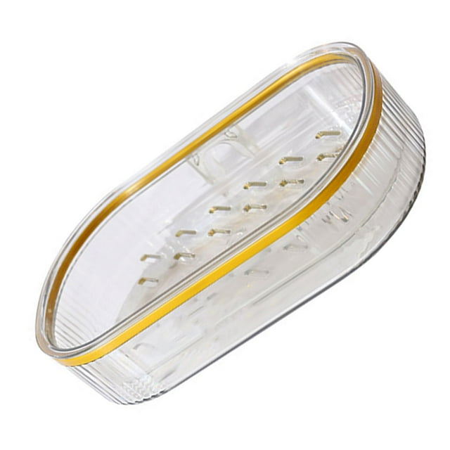Cateissary Soporte de almacenamiento para baño, desmontable, reutilizable, lavable, resistente, elegante, sin taladro, orificio de drenaje, placa Juegos de accesorios de baño Blanco