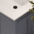 thumbnail image 6 of Ayna Decors Rooh 60 in Charcoal Grey Double Sink Bathroom Vanity Set with White Quartz Countertop and Brass Faucets | Pop-Up Drain and P-Trap Included | Black Hardware, 6 of 10