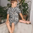 thumbnail image 4 of Balery Leopard And Zebra Conjunto de Pijama Infantil de Manga Corta con Estampado – Ropa de Dormir de Algodón Suave-Small, 4 of 6