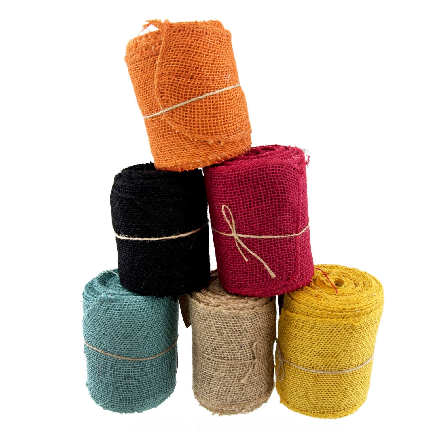 JubileeYarn Burlap Jute Craft Ribbon - 5.5" x 10 Yards - Green - 1 Roll