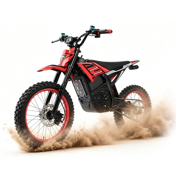 VELOX Electric Dirt Bike for Teens Adults, 17" Off-Road Tires 3000W 48V 20Ah Battery 37MPH Mid-Drive Hydraulic Suspension Disc Brakes, Age 16 