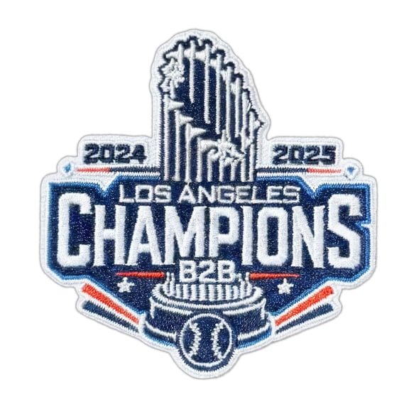 Los Angeles Baseball 2025 World Champions Embroidered Iron On Patch | Patches for Clothing, Hats, & DIY Accessories (Champions)