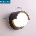 thumbnail image 3 of Led Wall Lights, Modern Aluminium Wall Lamp Indoor/Outdoor,7W Warm White 3000K, Ip65 Waterproof Black Garden Lights for Patio, Terrace, Hallway, Porch, Bedroom, Living Room, Balcony Stair, St, 3 of 5