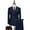 Dark Blue Outfit for Men, variant on Men’s Formal Business Suit Set Long Sleeve Tailored Design Smooth Fabric Elegant Style Wear for Office Meetings Formal Occasions Black L