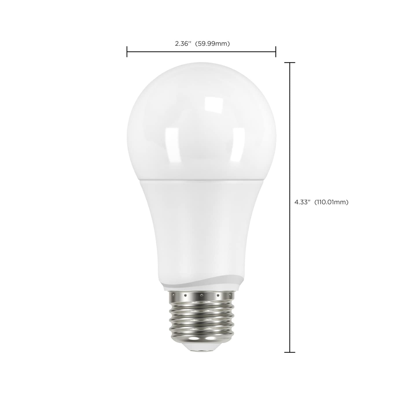 SATCO S9594 - 9.5 Watt A19 LED Frosted Light Bulbs - 3000K (6 Pack)