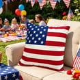 thumbnail image 5 of Red White Blue Patriotic Throw Pillow, Flag Bow Lumbar Pillow for Home Decor, 4th of July Couch Pillow, 5 of 6