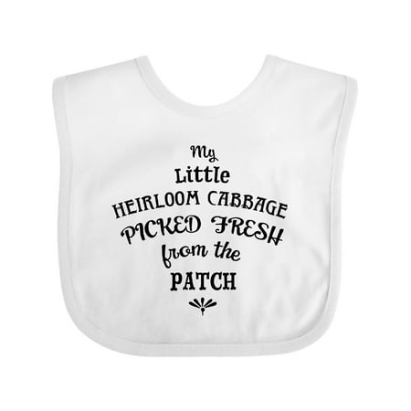 

Inktastic My Little Heirloom Cabbage Picked Fresh from the Patch Gift Baby Boy or Baby Girl Bib