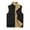 A Black, variant on Timoontee Men's Sherpa Lined Vest Casual Workwear Waistcoats Sleeveless Stand Collar Jacket Vest Solid Full Zip Vest Winter Warm Fleece Vest Black L