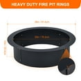 thumbnail image 6 of Yesurprise 36" Outdoor Round Steel Fire Pit Ring Insert for Wood Burning Fire Pits, Garden or Backyard Use, 6 of 9