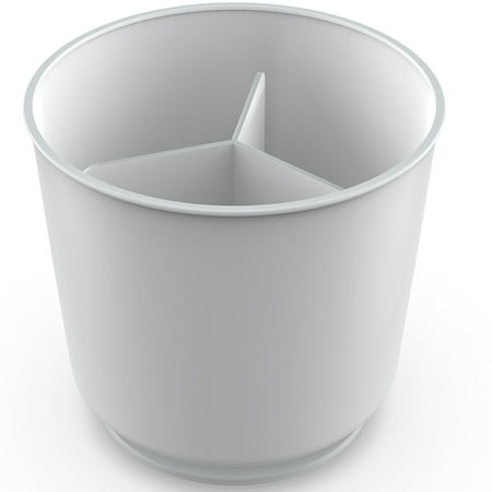 Large Utensil Holder - Extra Large and Sturdy Rotating Utensil Holder with No-Tip Weighted Base, Removable Divider, And Gripped Insert | Rust Proof and Dishwasher Safe by Cooler Kitchen