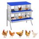 thumbnail image 1 of QinaQin Caja nido para gallinas de 6, 8 o 10 huecos, fabricada en acero galvanizado resistente al óxido, fácil recolección de huevos y limpieza, 1 of 7