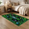 thumbnail image 2 of ODIKA 5'x7' Washable Area Rug Astronaut Cyber Arcade Galaxy Motif Fireworks Anime Flowing Dynamic for Small Living Room, Bedroom, Easy Care, Non-Shedding, Pet Friendly, 2 of 7
