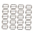 thumbnail image 3 of OULII 20pcs Tri-glides Slide Buckles Adjustable Strap Slider For Sports Equipment Silver Iron Women, 3 of 5
