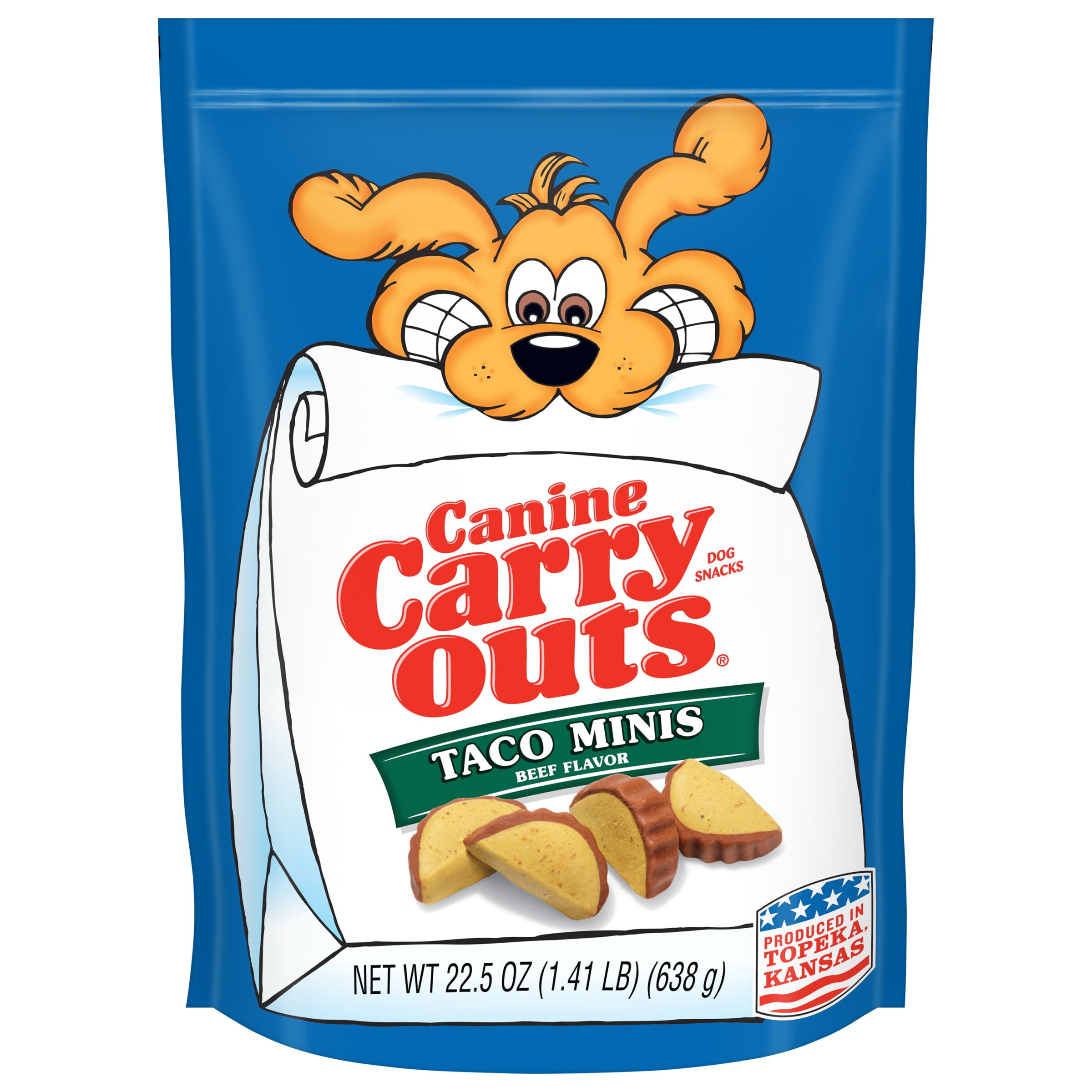 Canine Carry Outs Taco Minis Beef Flavor Dog Treats, 22.5oz