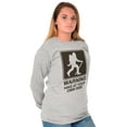 thumbnail image 3 of Warning Hike Your Own Risk Bigfoot Plus Size Long Sleeve Graphic Tee Shirt Brisco Brands 2X, 3 of 5
