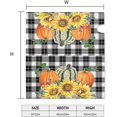 thumbnail image 2 of Fall Pumpkin Mailbox Covers 21x18 Inch Thanksgiving Sunflower Daisy Black and White Buffalo Plaid Mailbox Covers Magnetic for Fall, Farmhouse Garden Decorations Outdoor, 2 of 6