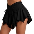 thumbnail image 4 of XEGLSBU Women's Halloween Skirts Classic Solid A Line Midi Skirt with Flowy Irregular Elegant Everyday Black Size M, 4 of 7