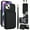 Black, variant on For iPhone 15 Phone Case Wallet Card Holder,RFID Blocking PU Leather Back Magnetic Flip Kickstand Folio Case Wrist Lanyard & Crossbody Strap Protective Women Girls Cover,Violet