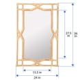 thumbnail image 5 of Rectangular Rattan Decorative Chippendale Wall Mirror, 5 of 15