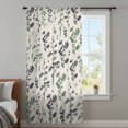 thumbnail image 4 of Green Grey Botanical Sheer Curtains 54 Inches Long, Rustic Country Spring Floral Summer Leaf Light Filering Curtains, Breathable Simi Curtain Privacy Drapes for Kitchen Bathroom Window Treatment, 4 of 9