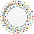 thumbnail image 1 of Unique Industries' Rainbow Polka Dot 7" Plates, 8 ct, 1 of 1