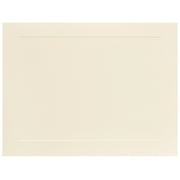 JAM Paper & Envelope Flat Note Cards, 4 1/4 x 5 1/2, 50/Pack, Ivory Panel
