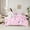 Pink, variant on Manfei Chic Unicorn 7-Piece Twin Bedding SetsNcolorful Flower Bedding Comforter Set,Rustuc Floral Sheet Sets For Child,Breathable Home Decor Reversible