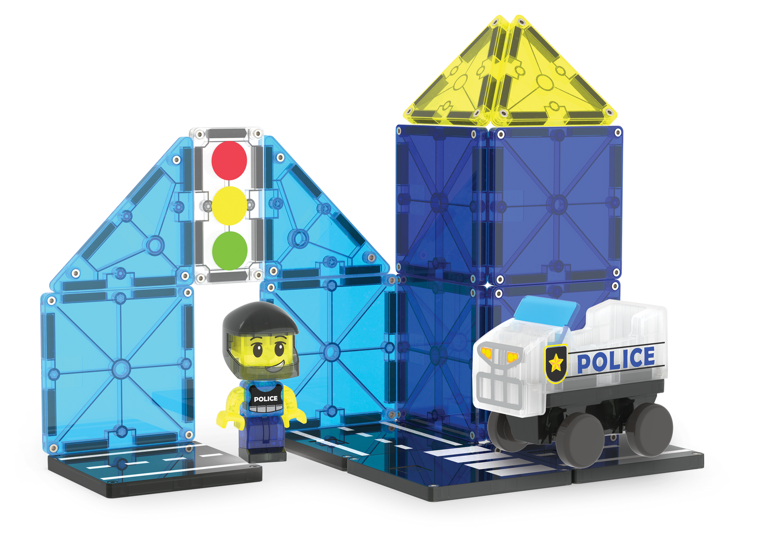 Magna-Tiles Police Patrol 20-Piece Magnetic Set photo 5