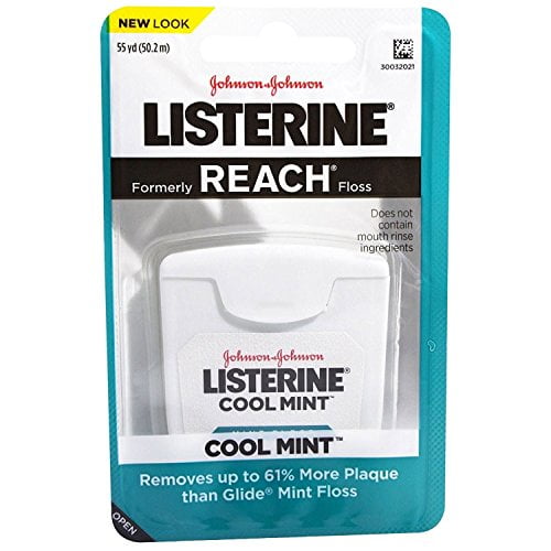 Listerine Dental Floss, Cool Mint 55 yds Walmart Canada
