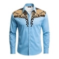 thumbnail image 4 of CONZONE Mens Buttons Down Shirts Short Sleeve Shirts for Men Trendy Western Cowboy Graphic Lapel Soft Lightweight Tops, 4 of 4
