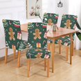 thumbnail image 2 of Yayeee 2 Pack Dining Chair Covers Stretch Parson Chairs Slipcovers Seat Protector, Green Christmas Gingerbread, 2 of 6