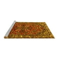 thumbnail image 2 of Ahgly Company Machine Washable Indoor Round Persian Yellow Traditional Area Rugs, 4' Round, 2 of 4