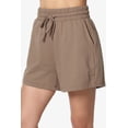 thumbnail image 6 of TheMogan Women's S~3X Cotton Terry Long Sleeve Oversized Top & Drawstring Shorts SET, 6 of 7
