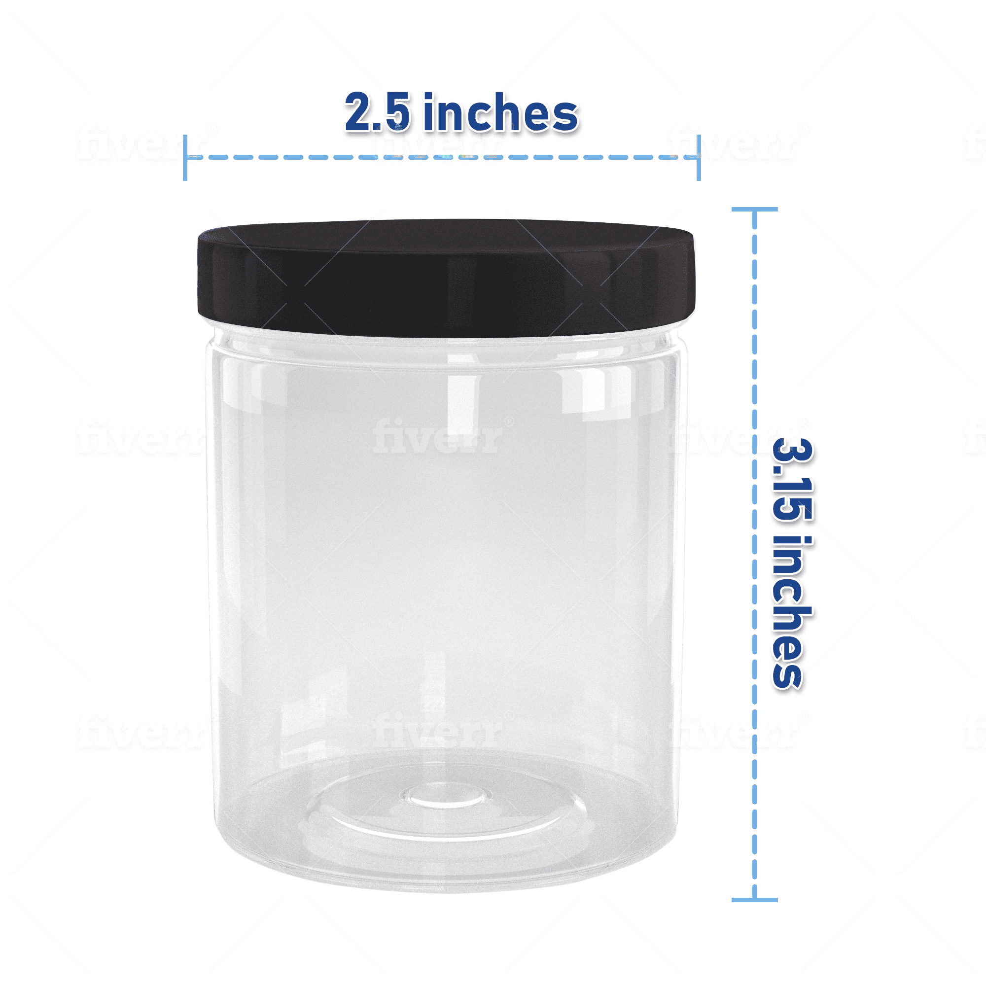  MANSHU 6 Pack 8 Oz Clear Empty Slime Storage Containers, Slime  Jars with Lids for little arts and crafts and household supplies, Black Lid  : Arts, Crafts & Sewing