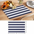 thumbnail image 6 of Nautical Stripe Placemats Set of 6 Navy Blue Striped Place Mats Table Mats Kitchen Dining Home Outdoor Party Table Decoration, 6 of 9