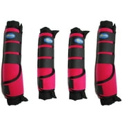 Horse 4-Pack Leg Care Stable Shipping Neoprene Boot Wraps Care Pink 4108PK