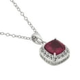 thumbnail image 3 of Arista Diamond Accent, Created Ruby & White Sapphire Women's 3 Piece Jewelry Set in Sterling Silver, 18", 3 of 8