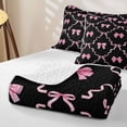 thumbnail image 4 of Erosebridal Pink Bowknot Ribbon Twin Quilt Set For Kids,Cute Coquette Bowtie Girls Twin Coverlet Set,2pcs, 4 of 7