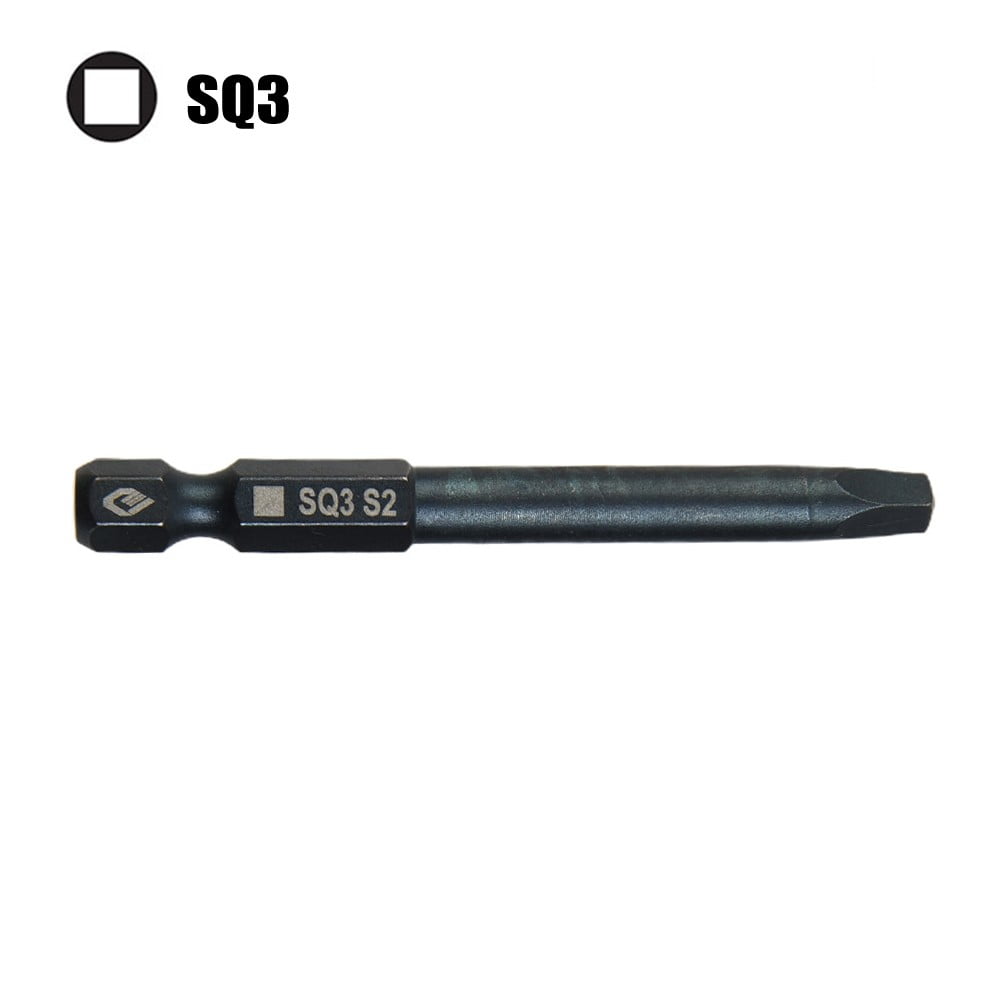 65mm SQ0 SQ1 SQ2 Square Head Screwdriver Bits Set Hex Shank