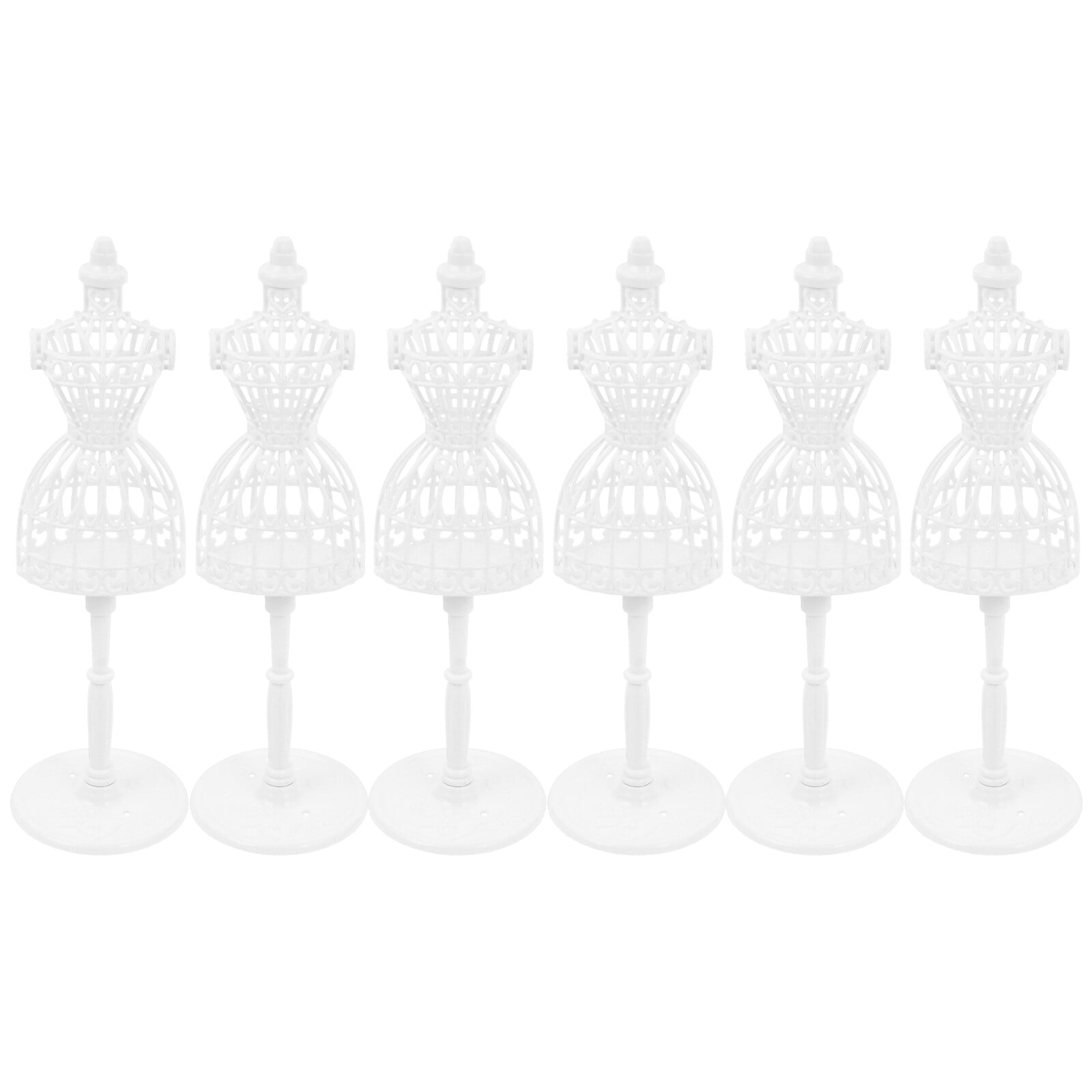 6PCS Mini Mannequin Model Doll Dress Clothing Stand Hollow Display