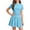 A-Sky Blue170, variant on Bobifish Toddler Girls Outfit Sets Short Sleeve Round Neck Tee Shirt A Line Pleated Dress Casual Summer Children Girls Sets