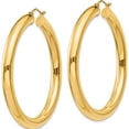 thumbnail image 2 of 10K Yellow Gold Polished 5Mm Tube Hoop Earrings (Width 5) (Length 50) - Jbsp, 2 of 5