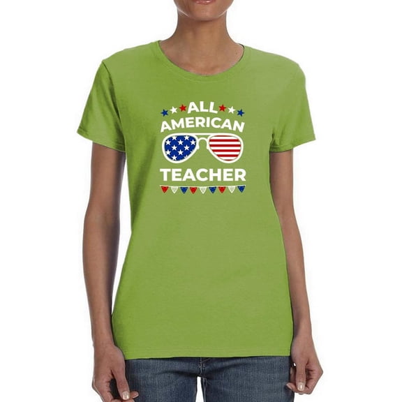 All American Teacher. T-Shirt Women -Image by Shutterstock, Female Large