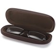 thumbnail image 3 of ALTEC VISION Medium Protective Hard Shell Glasses Case for Eyeglasses and Sunglasses with Microfiber Cleaning Cloth - Brown, 3 of 5