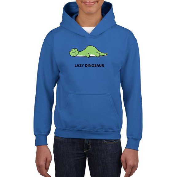 Lazy Dino Cute Apatosaurus Hoodie Juniors -Image by Shutterstock, Large