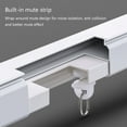 thumbnail image 2 of Curtain Rail Wall Ceiling Curtain Rod, Aluminum Alloy Rail System, Mute Curtain Rail, with Curtain Pulley for Office Home Bathroom, 2 of 8