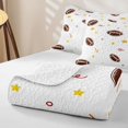 thumbnail image 4 of Erosebridal Football Gamer Twin Quilt Set for Teens,Girls Boys Sport Theme Rugby Twin Coverlet Set, 4 of 7