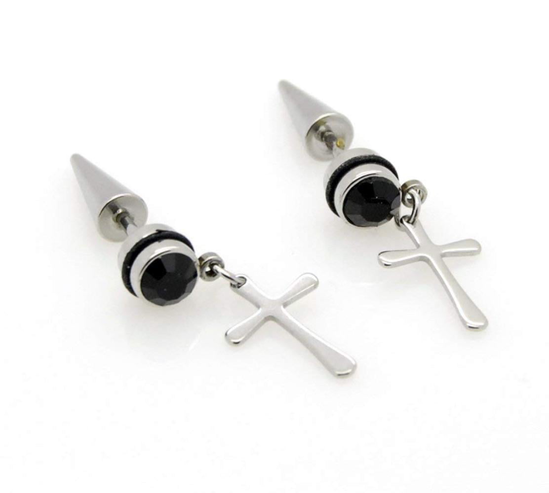 Display stand with fake illusion tapers tunnels plugs in black,white and clear 