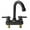 Matte Black, variant on Bathroom Faucet 4inch 2 Handles Centerset Suit for 2 or 3 Mounting Holes, Lavatory Hot and Cold Mixer Tap, Mattle Black
