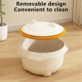 thumbnail image 7 of Kitchen Trash Can, Step-On Garbage Can with Lid, Tall Kitchen & Bathroom Trash Can, Small Office Waste Bin, Yellow - Xuniizn, 7 of 7